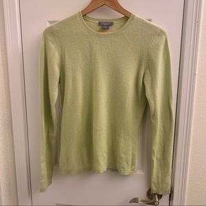 Chartreuse Cashmere Sweater Ann Taylor - Light Green
